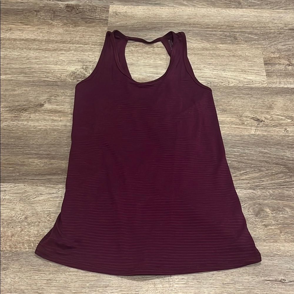 Athleta Women’s Small Purple Sheer Tank Top Open Back